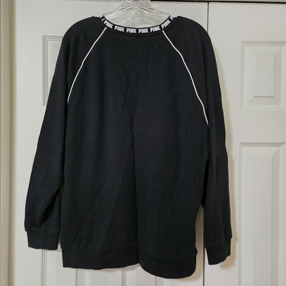 PINK Victoria's Secret Black Crewneck Sweatshirt - Picture 2 of 5